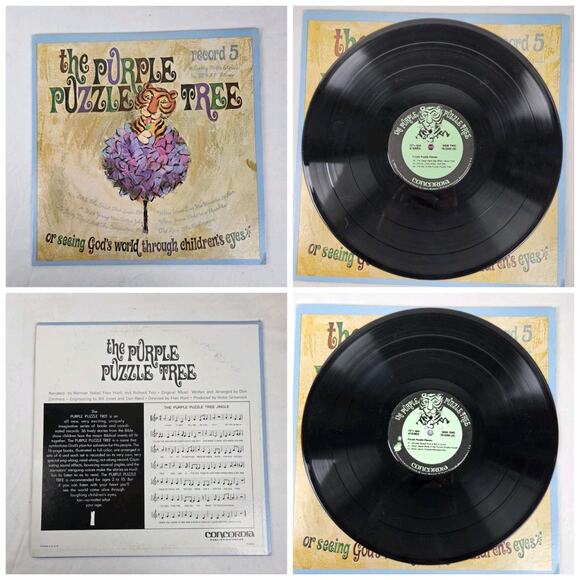 The Purple Puzzle Tree Record Album Set of 6 Seeing God Through Childrens Eyes - Picture 7 of 8